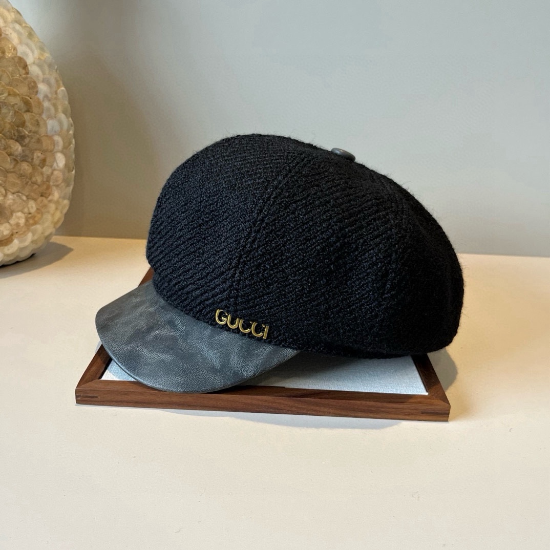🆕

Gucci古奇新款鸭舌画家帽，头围57cm