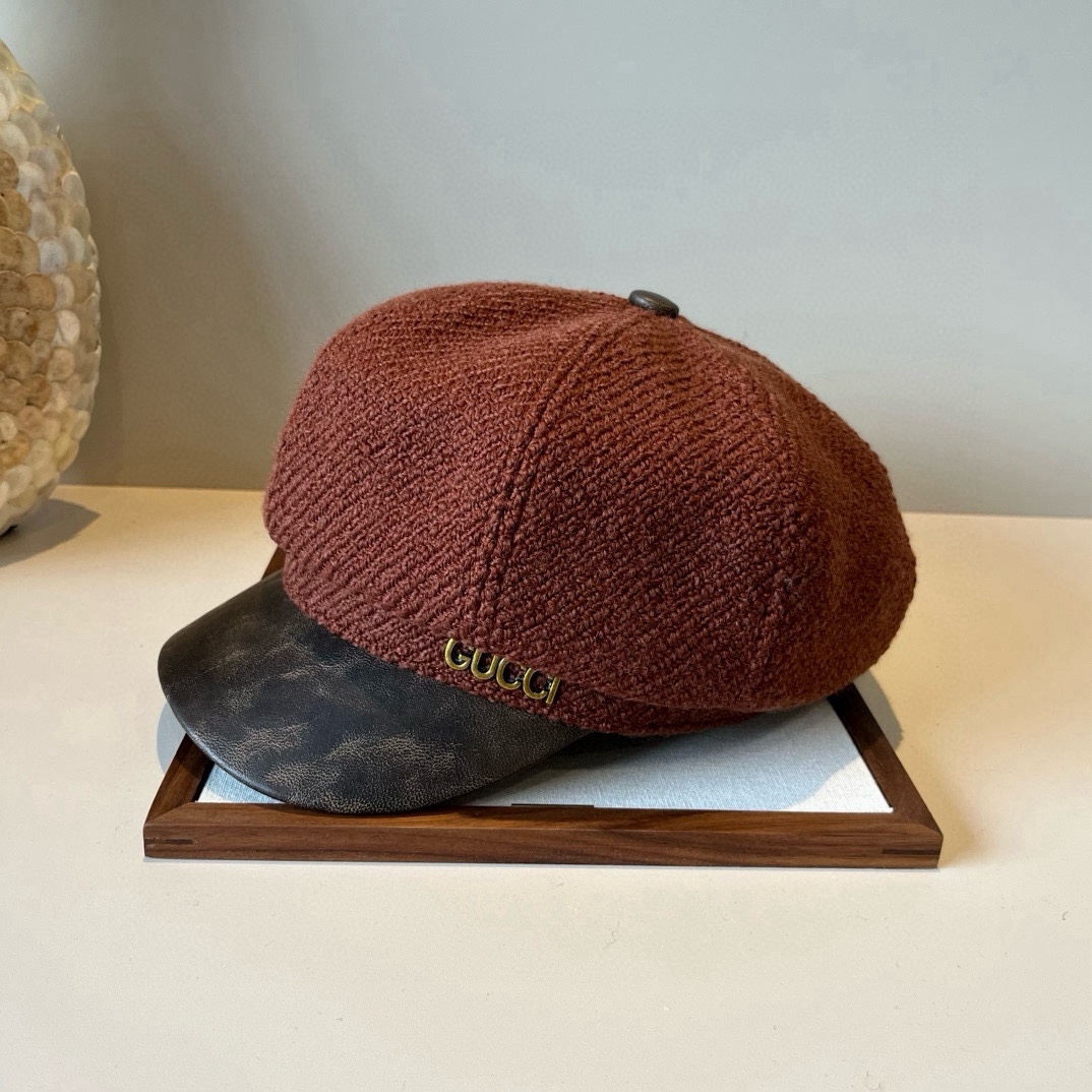 🆕

Gucci古奇新款鸭舌画家帽，头围57cm