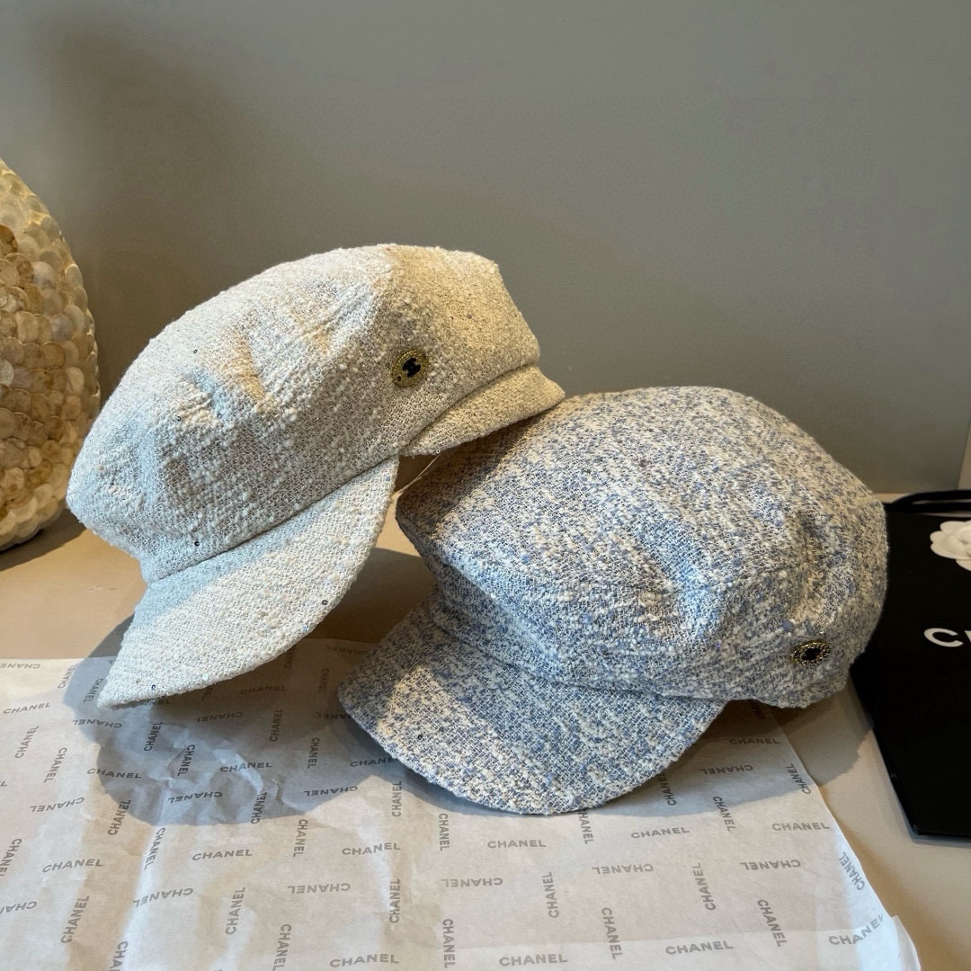 🆕

香奈儿新款鸭舌画家帽，头围57cm