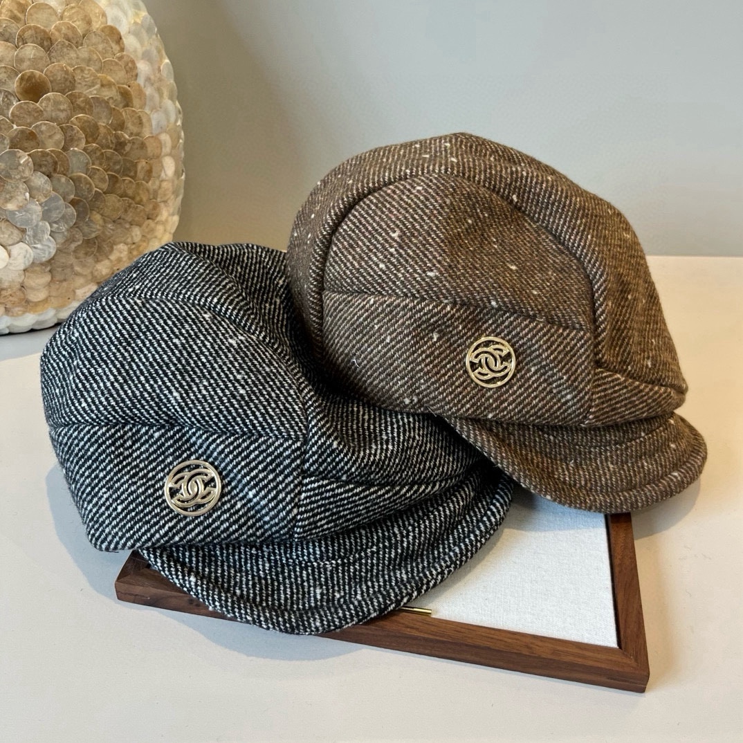 🆕

Chanel香奈儿新款鸭舌军帽，高级定制，头围57cm