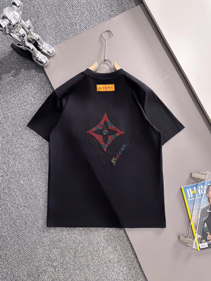  Louis Vuitton 路易威登 LV 驴牌25ss新款短袖圆领T恤，男女同款情侣款，定制260克