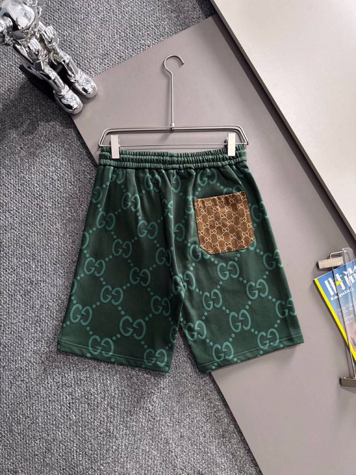  Gucci 古奇2025夏季最新品，同步有售，原单狠货，时尚休闲短裤，采用进口原版面料，顶级刺绣🪡工艺
