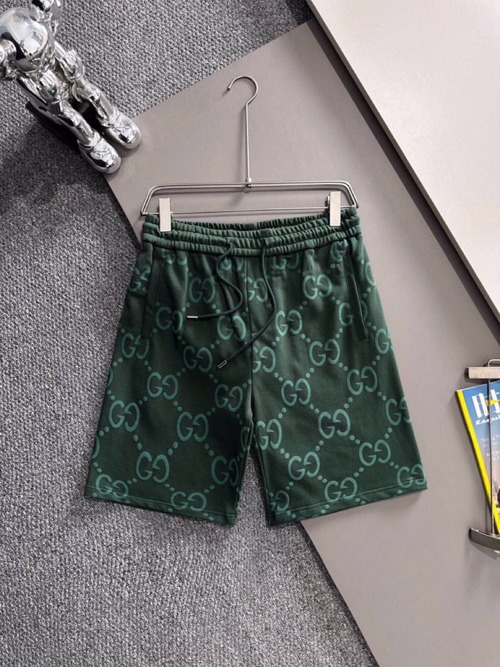  Gucci 古奇2025夏季最新品，同步有售，原单狠货，时尚休闲短裤，采用进口原版面料，顶级刺绣🪡工艺