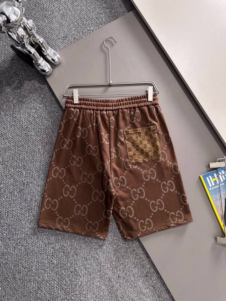  Gucci 古奇2025夏季最新品，同步有售，原单狠货，时尚休闲短裤，采用进口原版面料，顶级刺绣🪡工艺