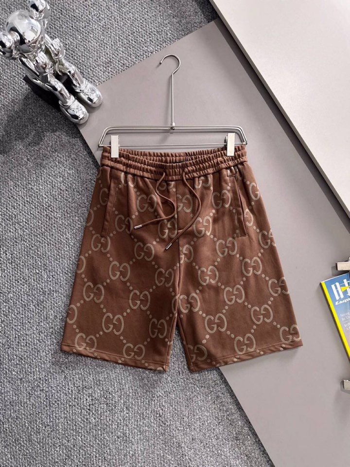  Gucci 古奇2025夏季最新品，同步有售，原单狠货，时尚休闲短裤，采用进口原版面料，顶级刺绣🪡工艺