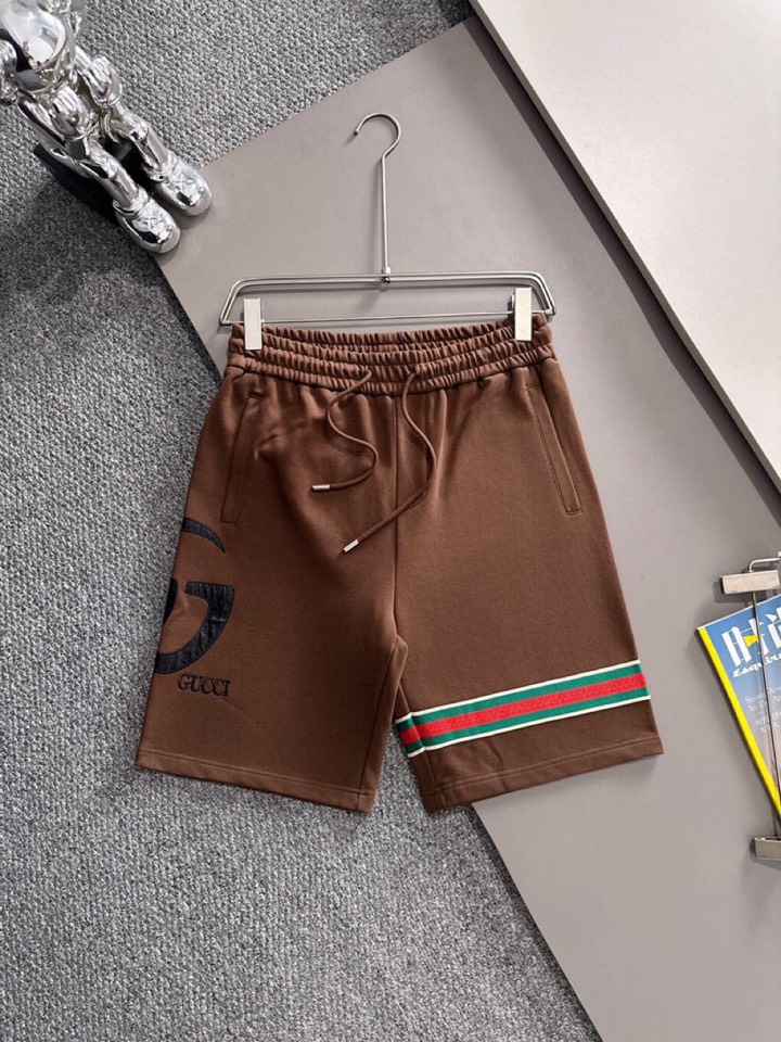  Gucci 古奇2025夏季最新品，同步有售，原单狠货，时尚休闲短裤，采用进口原版面料，顶级刺绣🪡工艺