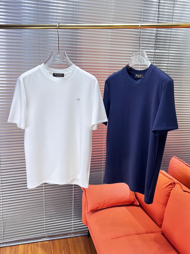  Loro Piana 诺悠翩雅lP🆕 新品时尚短袖圆领T恤，简约时尚老钱风单品设计，天丝棉+聚酯纤维面