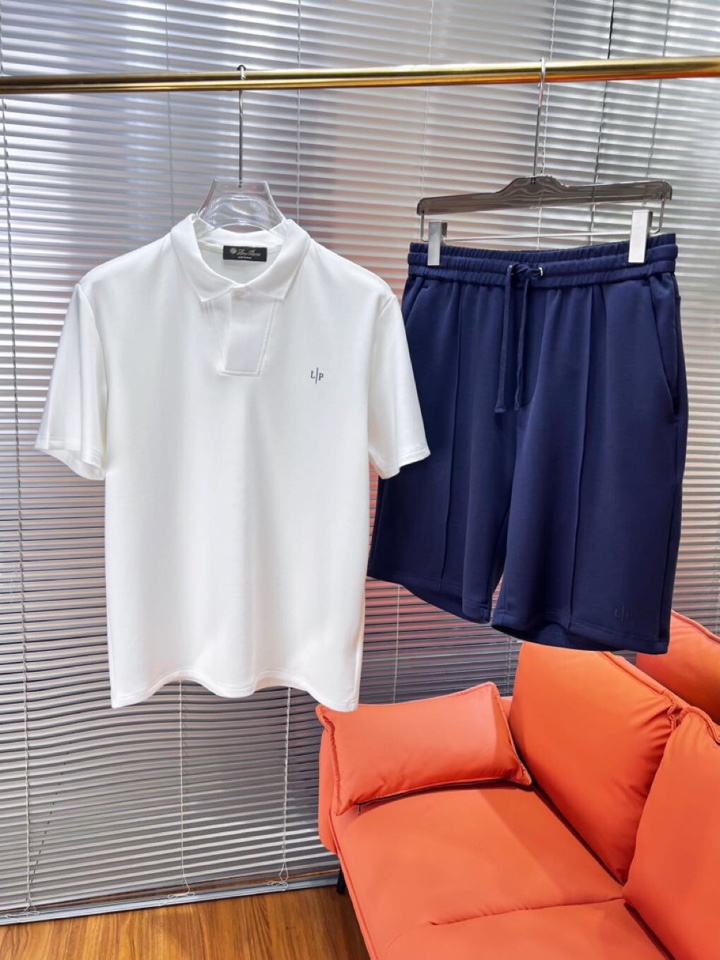  Loro Piana 诺悠翩雅lP🆕 新品时尚短裤翻领套装，简约时尚老钱风单品设计，天丝棉+聚酯纤维面