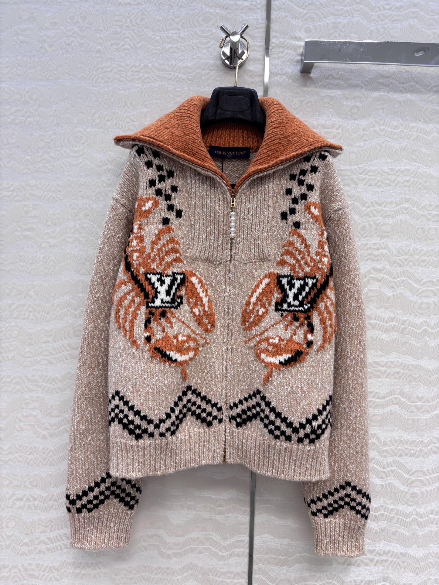 Louis Vuitton x Nigo Monogram Jacquard Wool Zip-Up Cardigan 2 i1755977216 2450 0