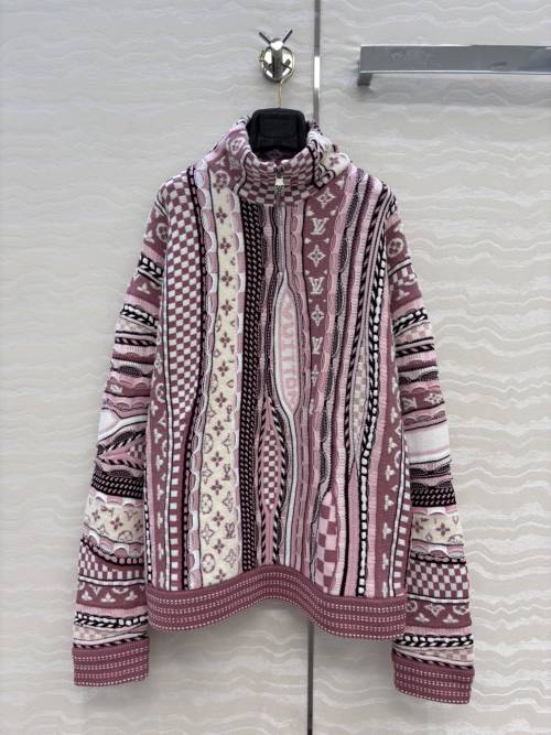 Louis Vuitton x Nigo Monogram Jacquard Knit Half-Zip Pullover Sweater 1 Louis Vuitton x Nigo Monogram Jacquard Knit Half-Zip Pullover Sweater