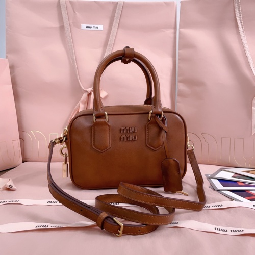 Miu Miu Too Pretty Bowling Bag in Cognac Leather 1 Miu Miu Too Pretty Bowling Bag in Cognac Leather