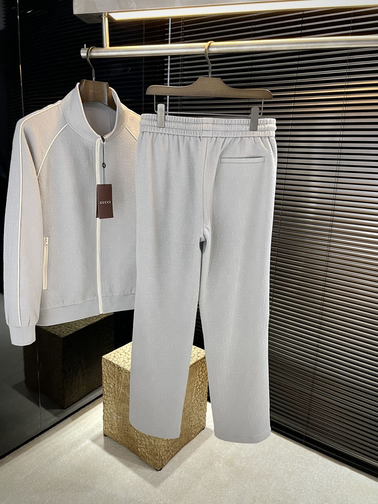Gucci Women's Gray Tracksuit: Comfortable Modal Fabric, Stylish Autumn/Winter Set 10 i1756016647 9055 8
