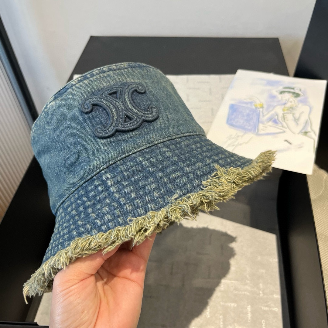 🆕

赛琳新款牛仔渔夫帽，头围57cm