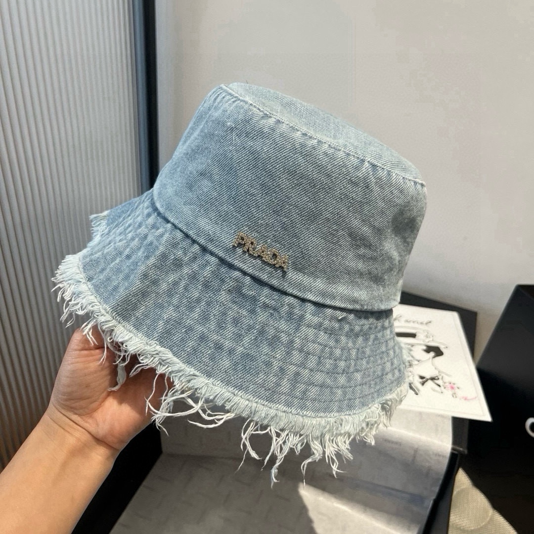 🆕

普拉达新款牛仔渔夫帽，头围57cm