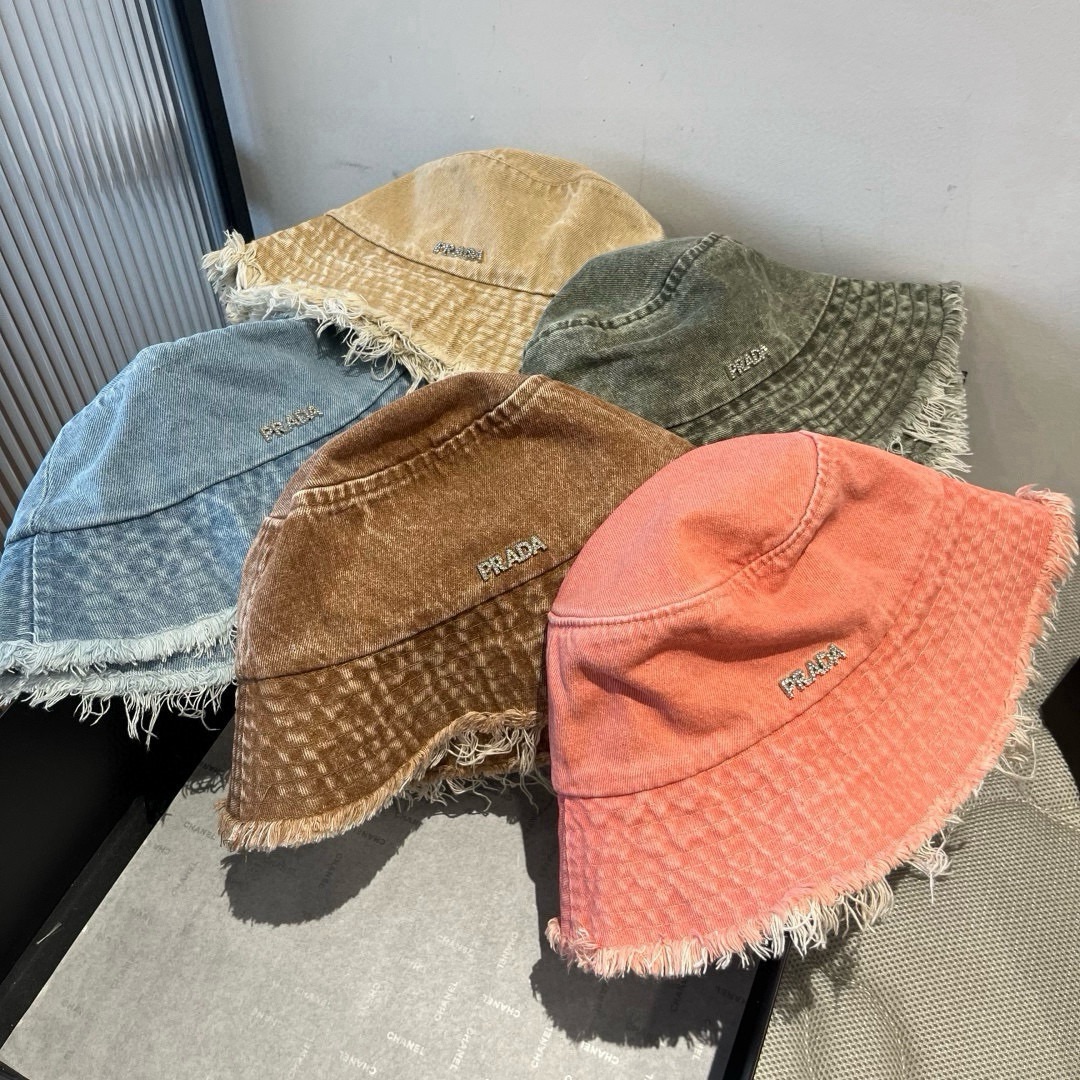 🆕

普拉达新款牛仔渔夫帽，头围57cm