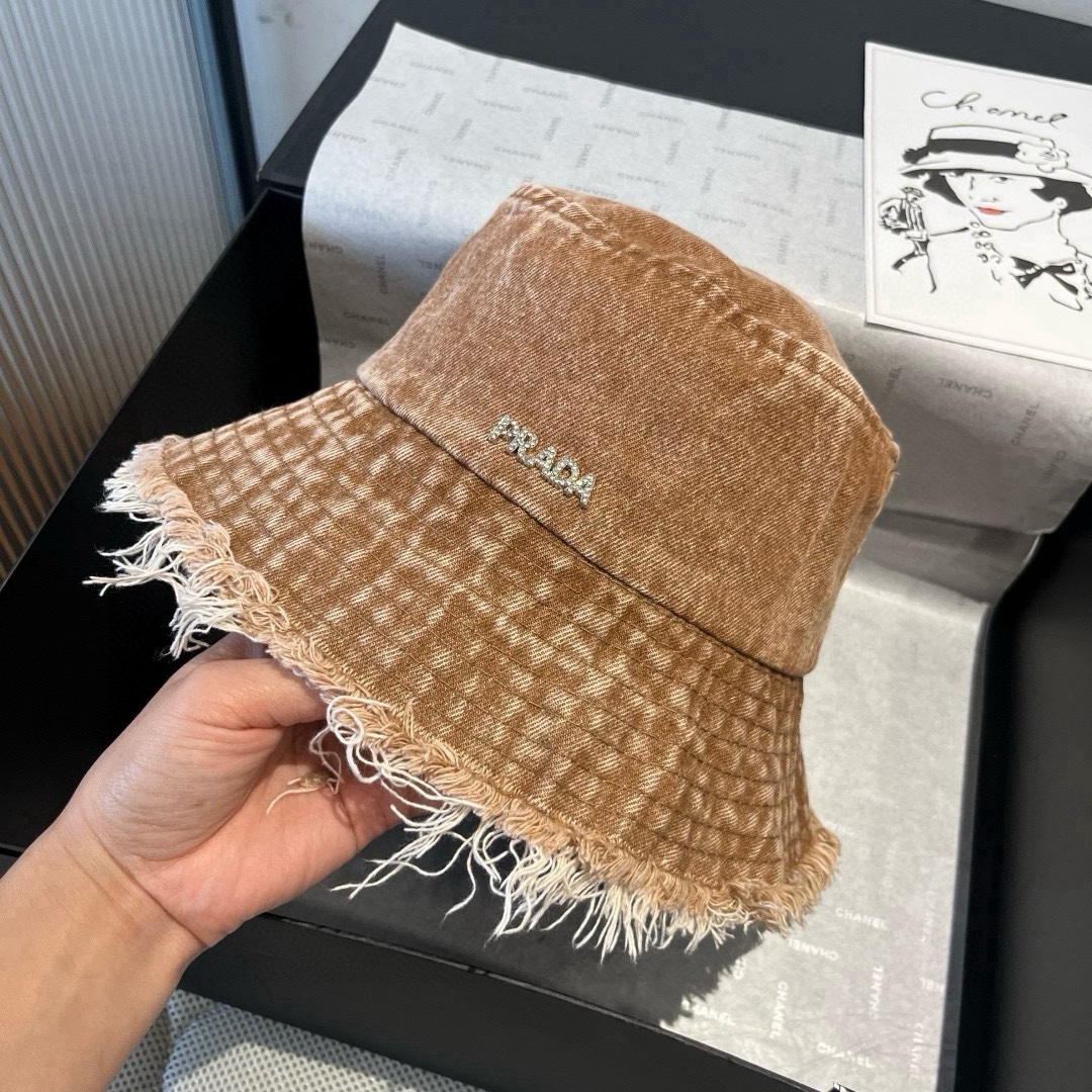 🆕

普拉达新款牛仔渔夫帽，头围57cm