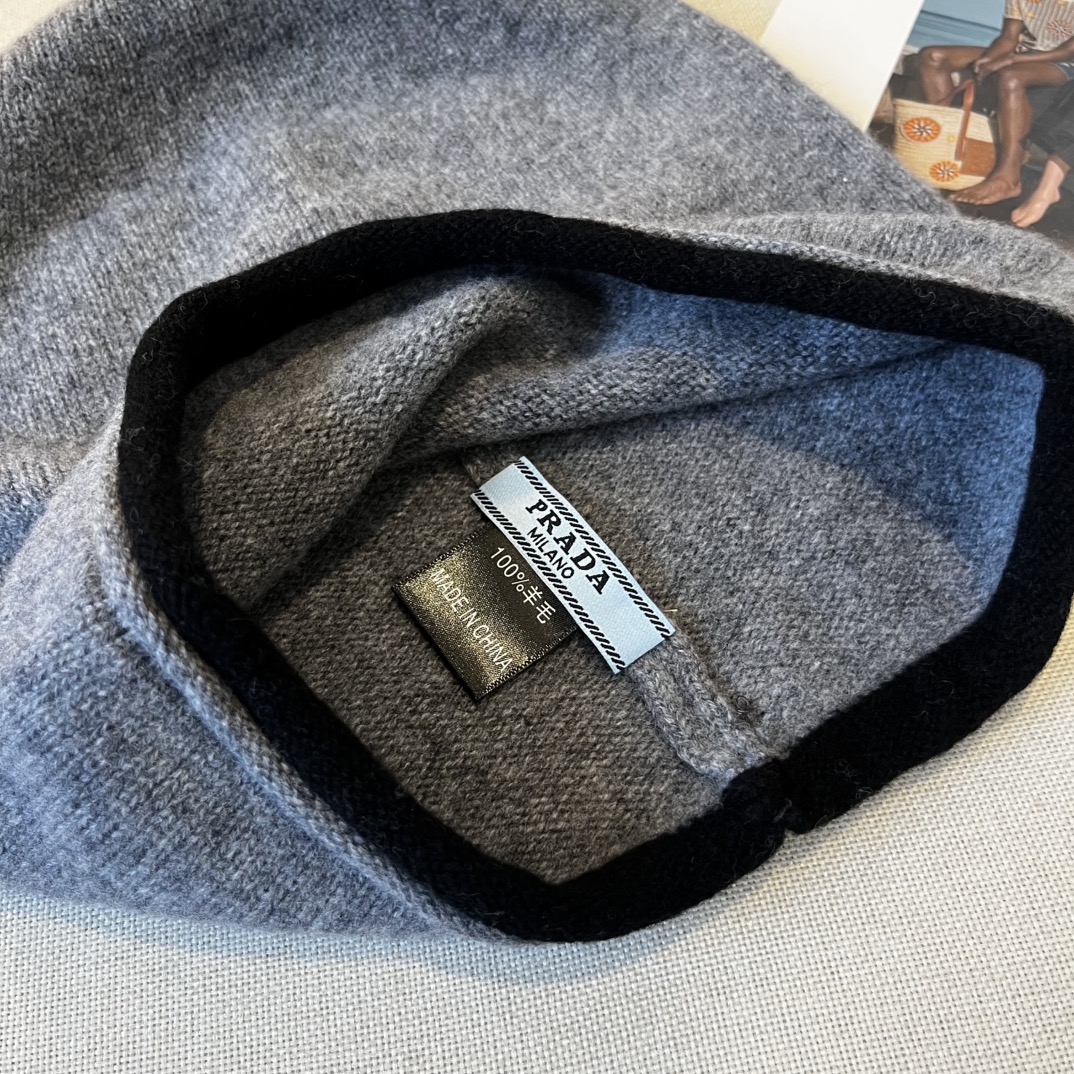 🆕

普拉达新款羊毛帽，中性款毛线帽，百分百羊毛面料%🦙