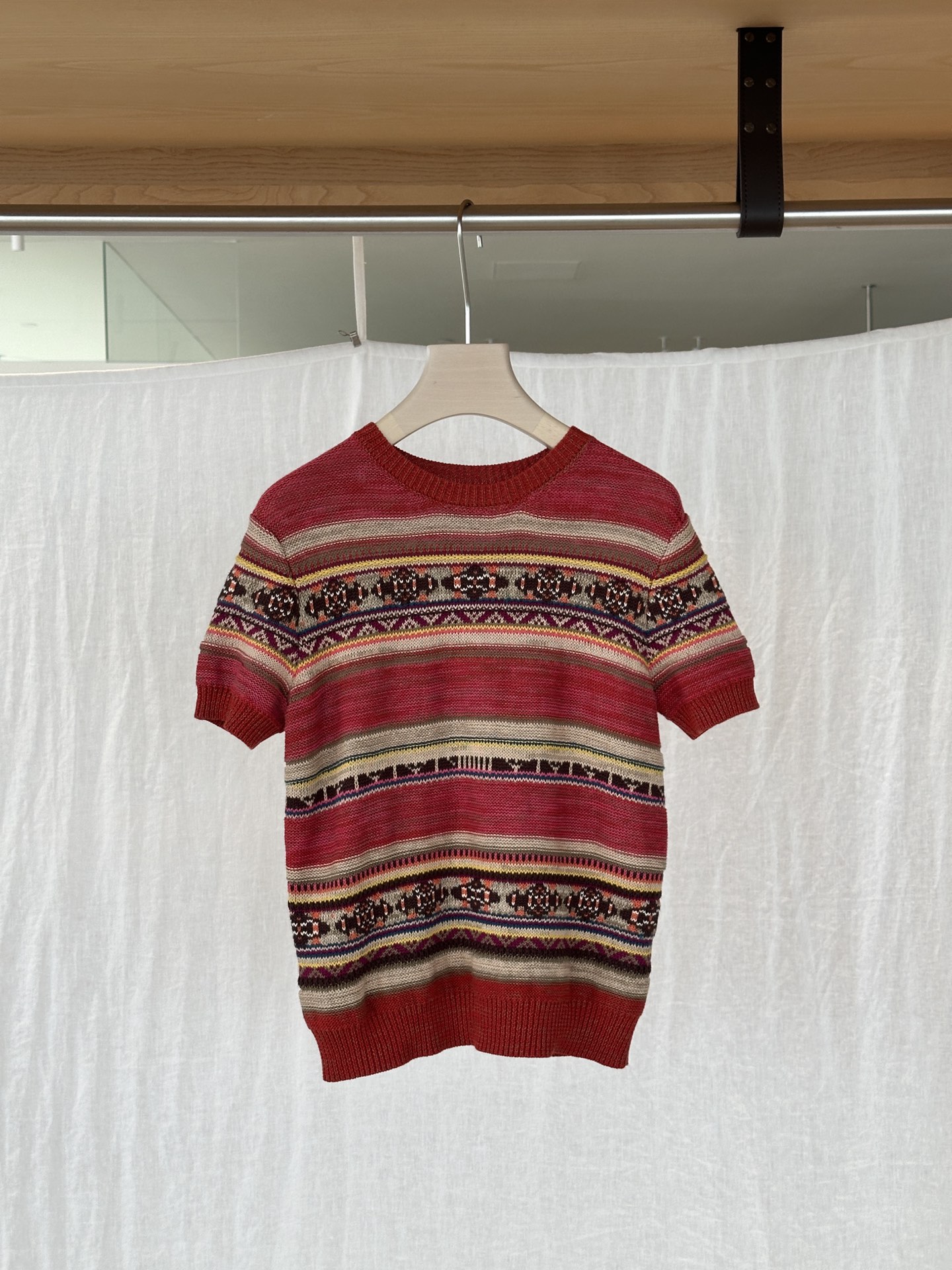 NO:473572,YS ｜ NEW ARRIVALS! Ruffian woolen retro French short-sleeved outfits are always more fashionable than long SML, T-shirt, alexander wang19860909YS ｜ NEW ARRIVALS! 拉夫毛织 复古法式 短袖款穿搭永远比长要更时尚  SML,,T-shirt,alexander wang,Women's clothing