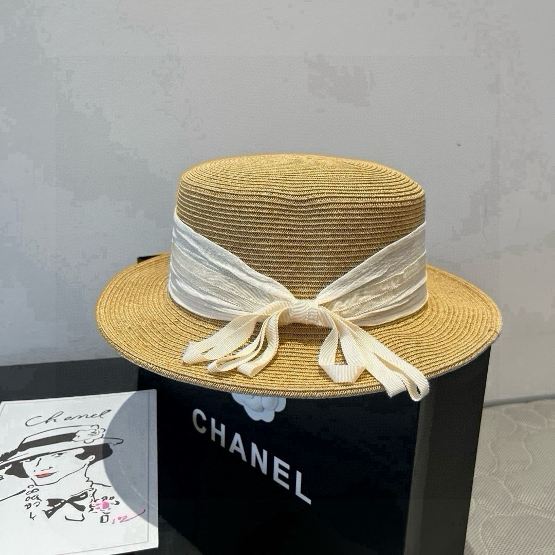 🆕

圣罗兰新款平顶遮阳帽，遮阳草帽，头围57cm