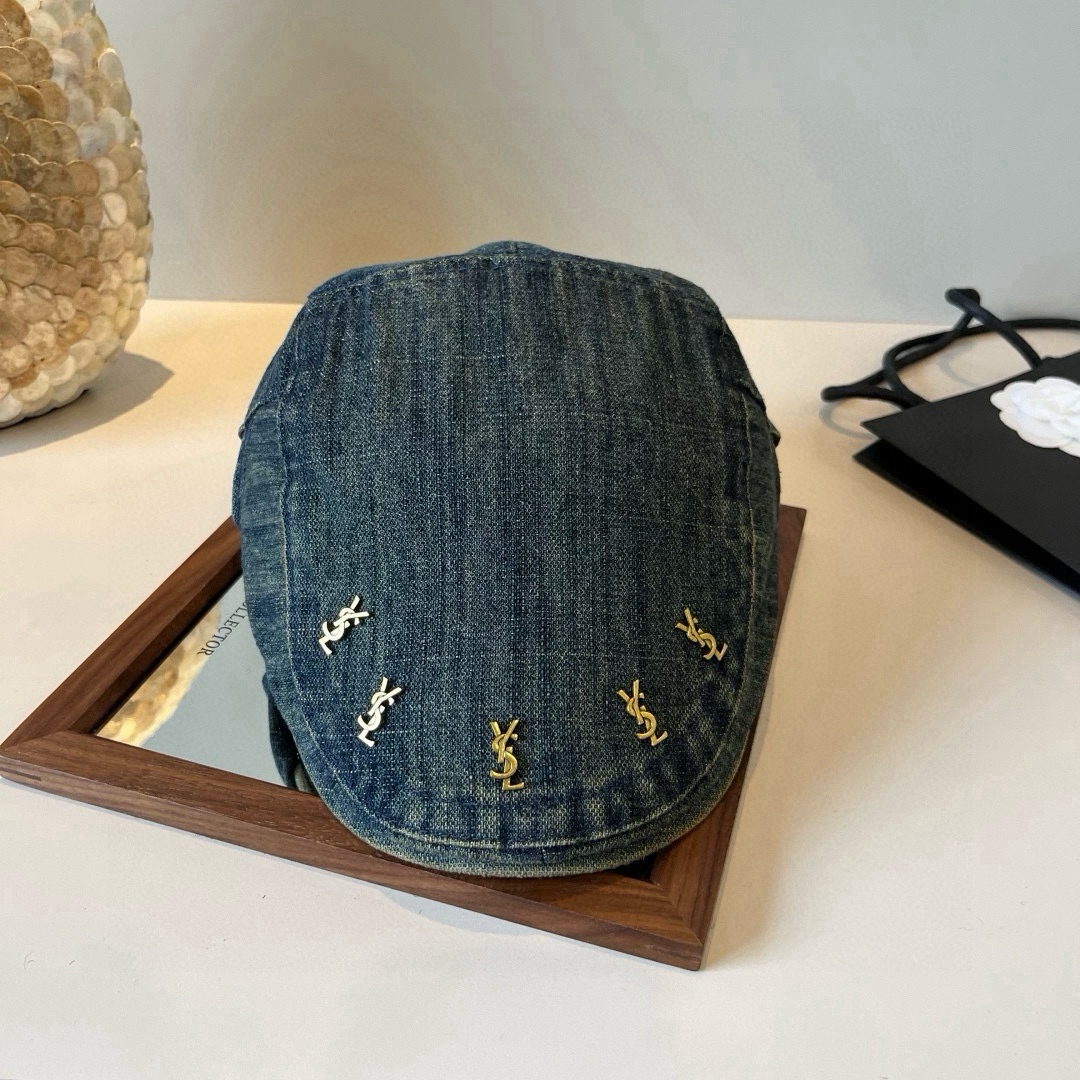 🆕

圣罗兰复古风前进鸭舌帽，高级百搭，头围57cm