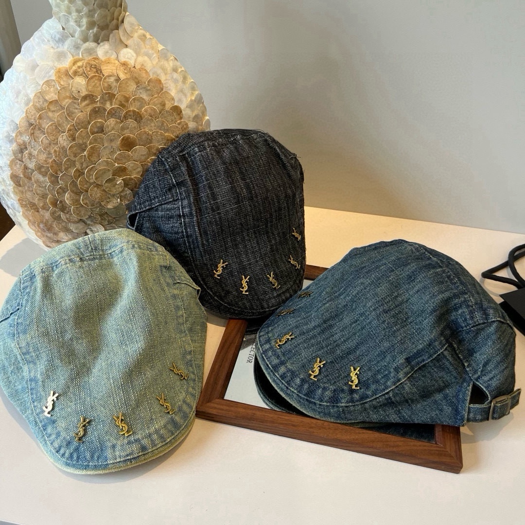 🆕

圣罗兰复古风前进鸭舌帽，高级百搭，头围57cm