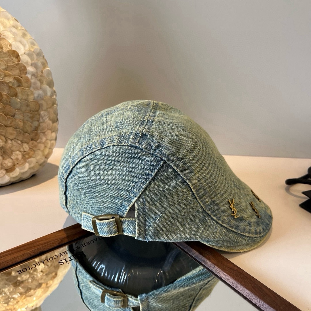 🆕

圣罗兰复古风前进鸭舌帽，高级百搭，头围57cm