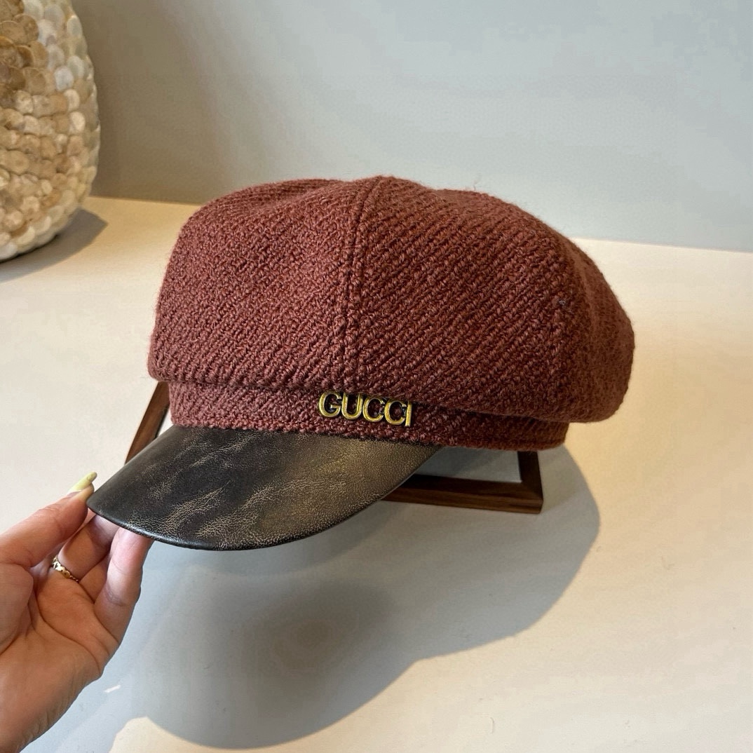 🆕

Gucci古奇新款鸭舌画家帽，头围57cm