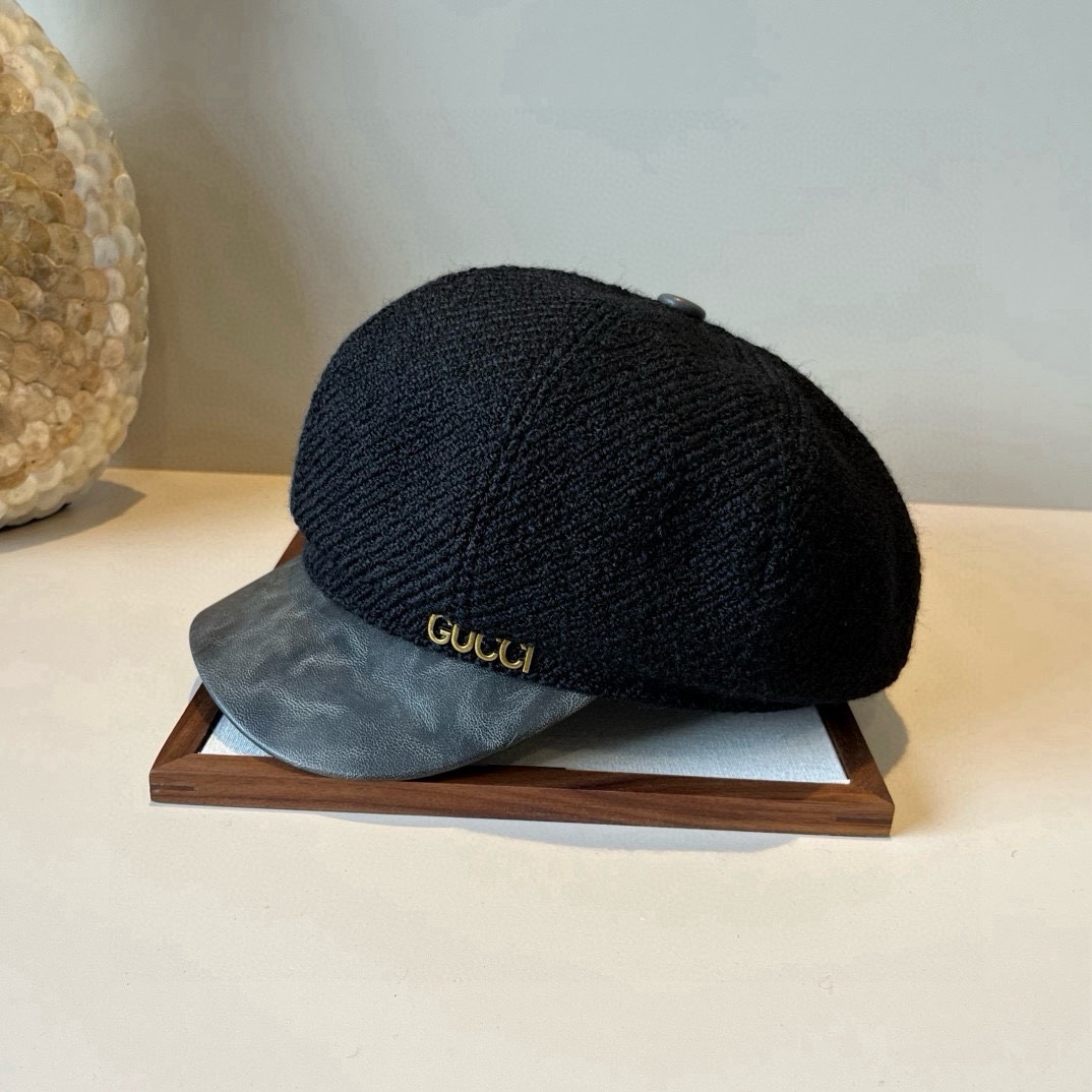 🆕

Gucci古奇新款鸭舌画家帽，头围57cm