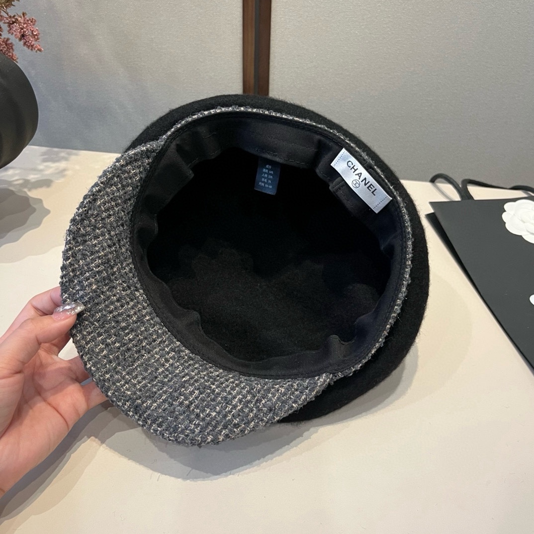 🆕

Chanel香奈儿新款鸭舌军帽，高级定制，头围57cm