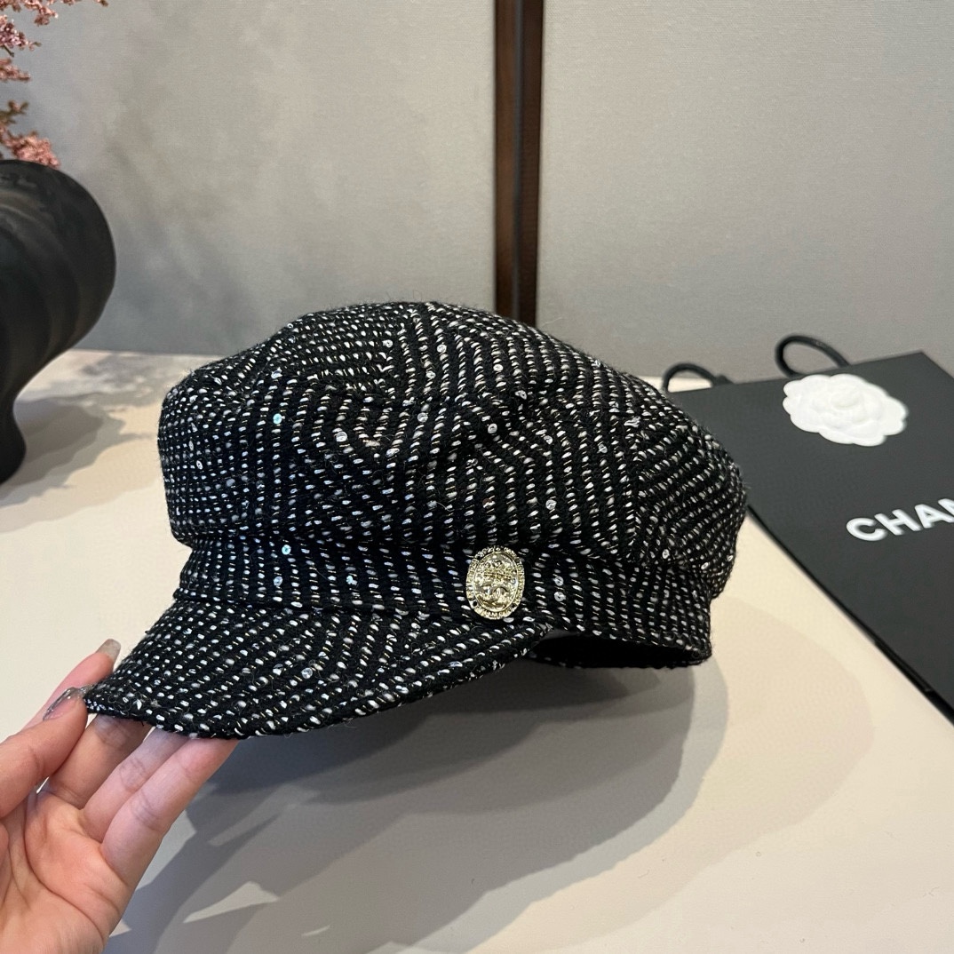 🆕

Chanel香奈儿新款鸭舌军帽，高级定制，头围57cm