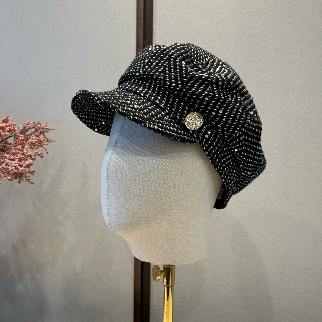 🆕

Chanel香奈儿新款鸭舌军帽，高级定制，头围57cm