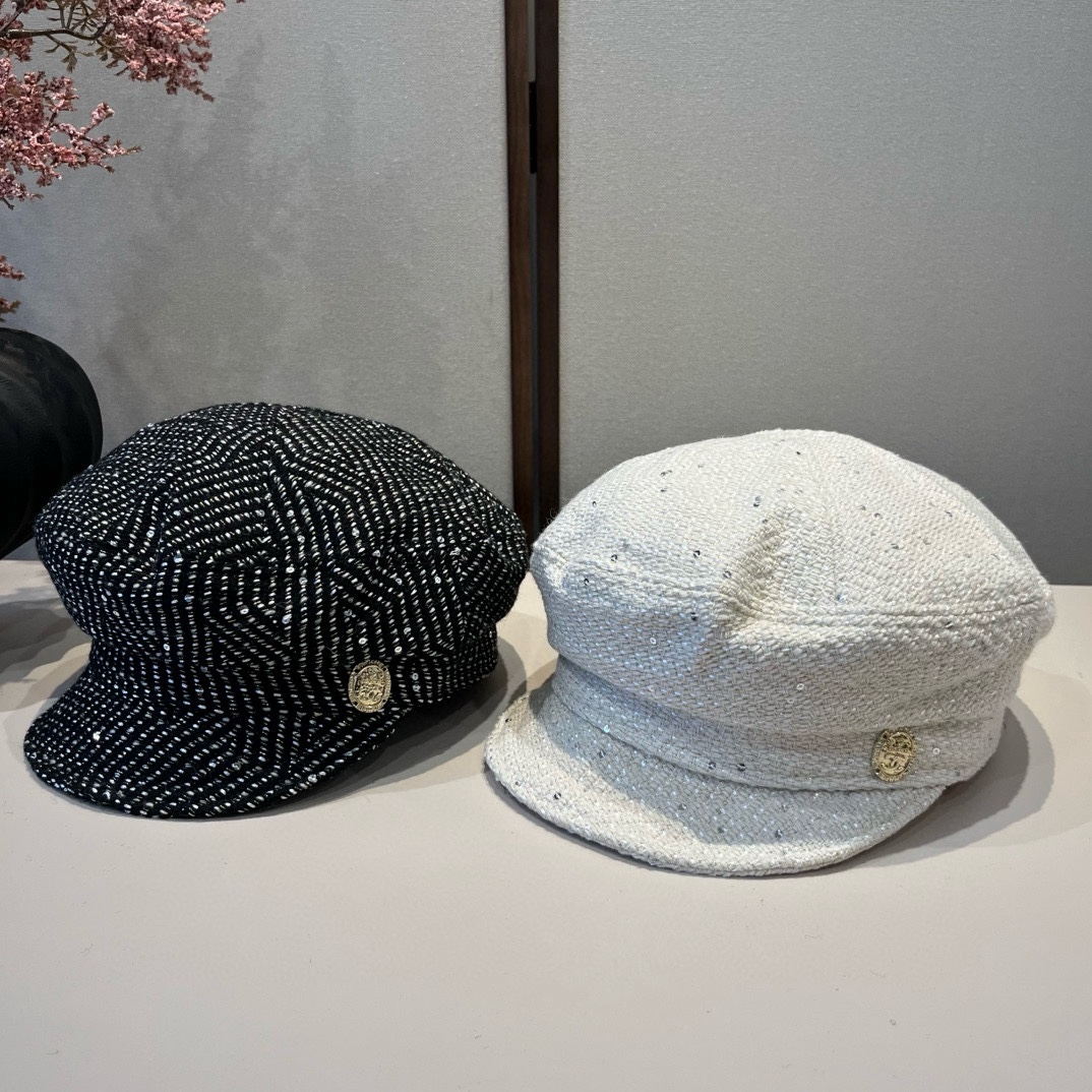 🆕

Chanel香奈儿新款鸭舌军帽，高级定制，头围57cm