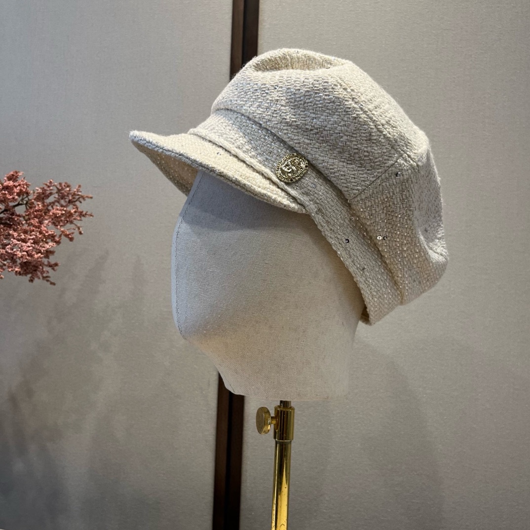 🆕

Chanel香奈儿新款鸭舌军帽，高级定制，头围57cm