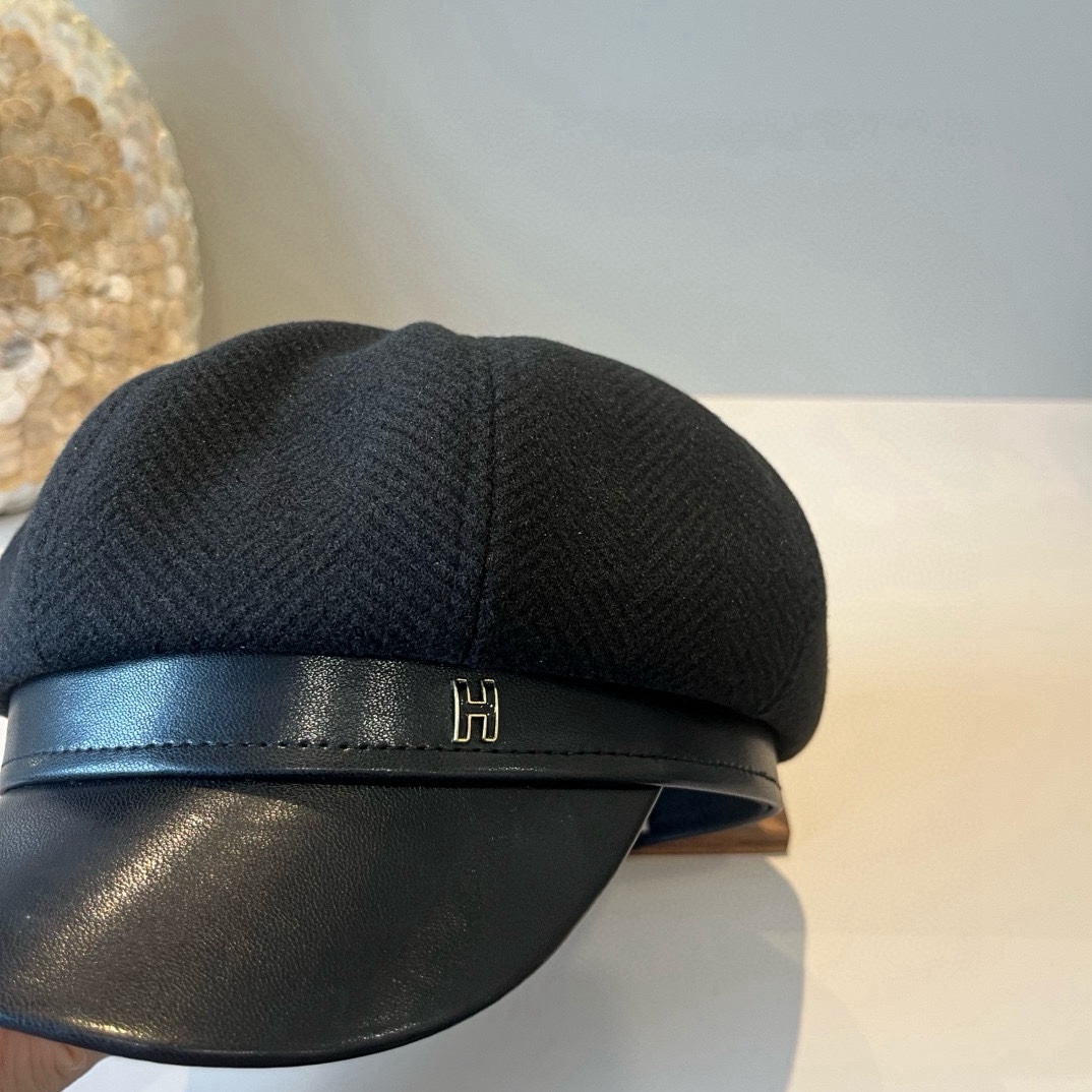 🆕
2024爱马仕HERMES毛呢新款鸭舌画家帽，头围57cm