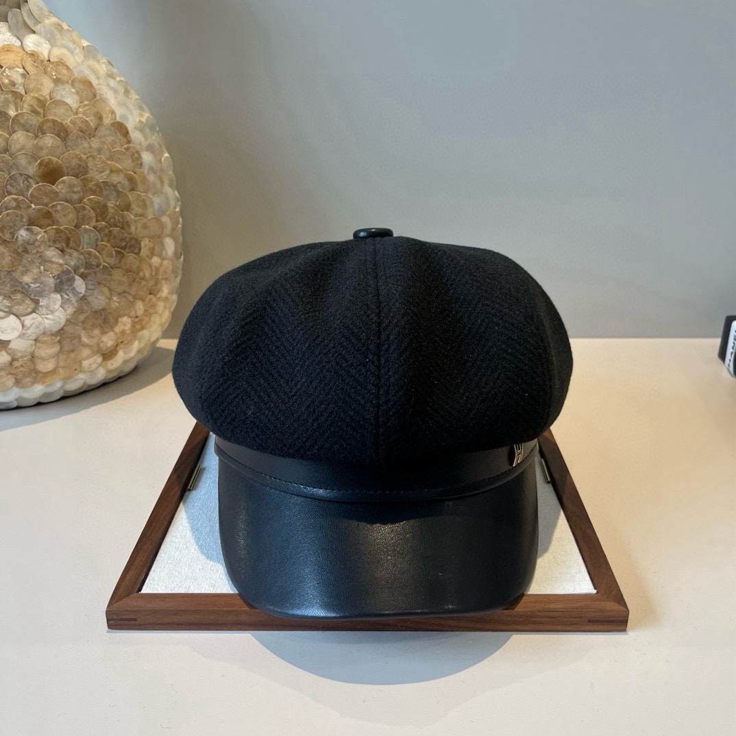 🆕
2024爱马仕HERMES毛呢新款鸭舌画家帽，头围57cm