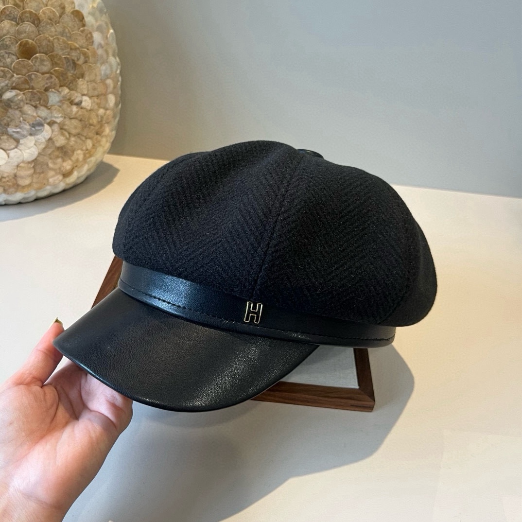 🆕
2024爱马仕HERMES毛呢新款鸭舌画家帽，头围57cm