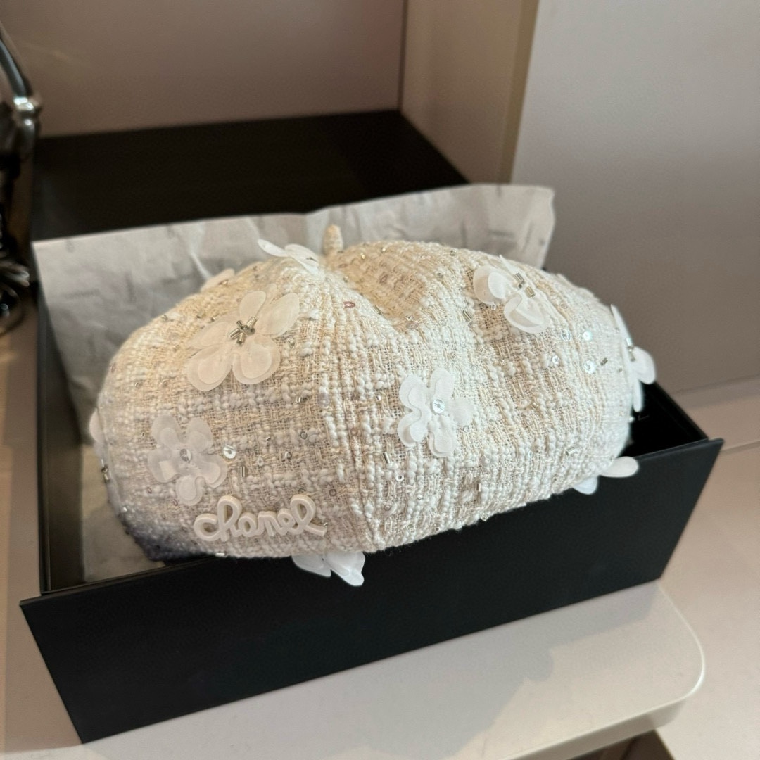 🆕
Chanel香奈儿秋冬毛贝雷帽，南瓜帽，原单品质，头围57cm