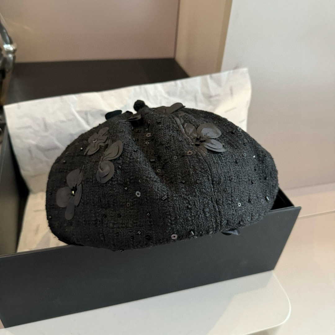 🆕
Chanel香奈儿秋冬毛贝雷帽，南瓜帽，原单品质，头围57cm