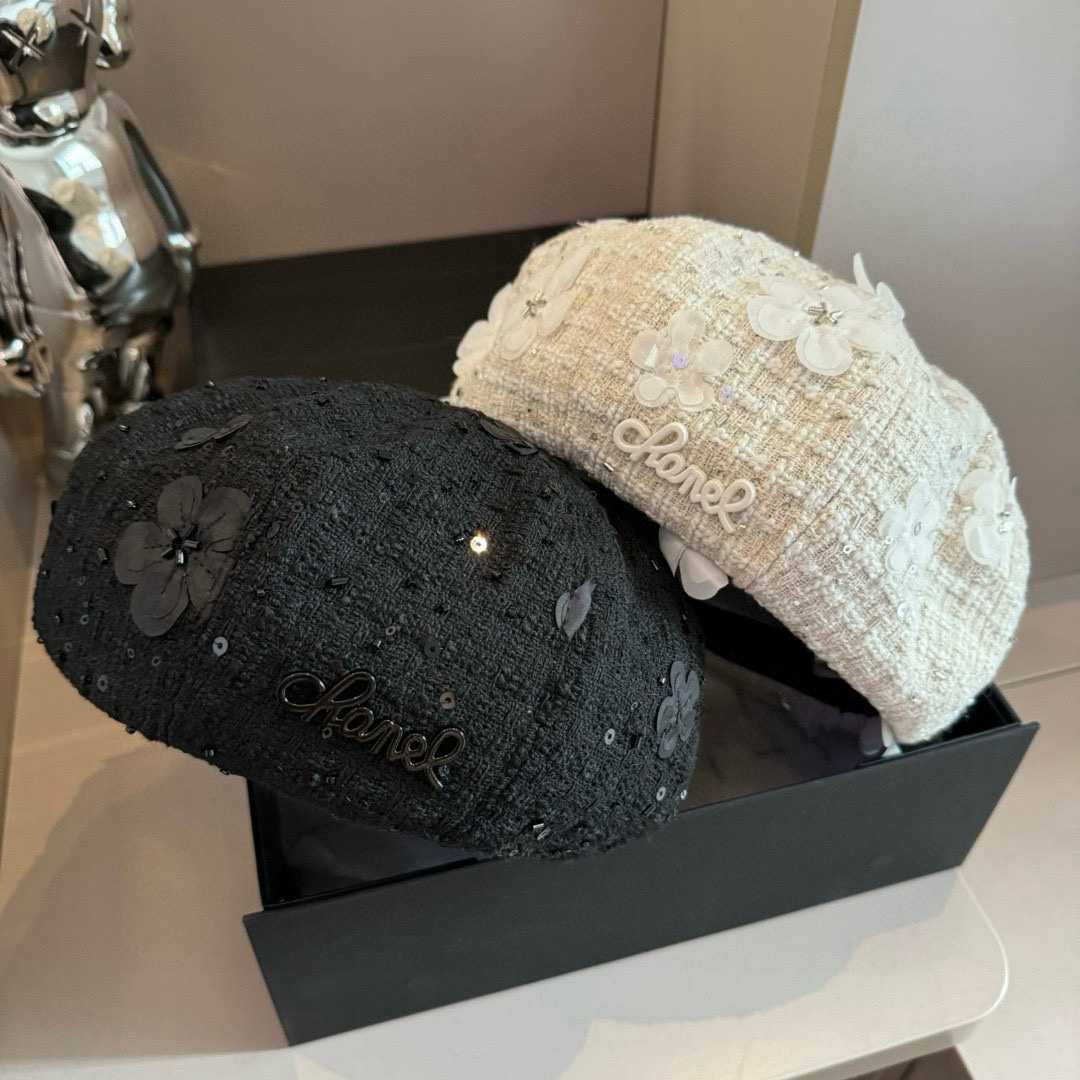 🆕
Chanel香奈儿秋冬毛贝雷帽，南瓜帽，原单品质，头围57cm