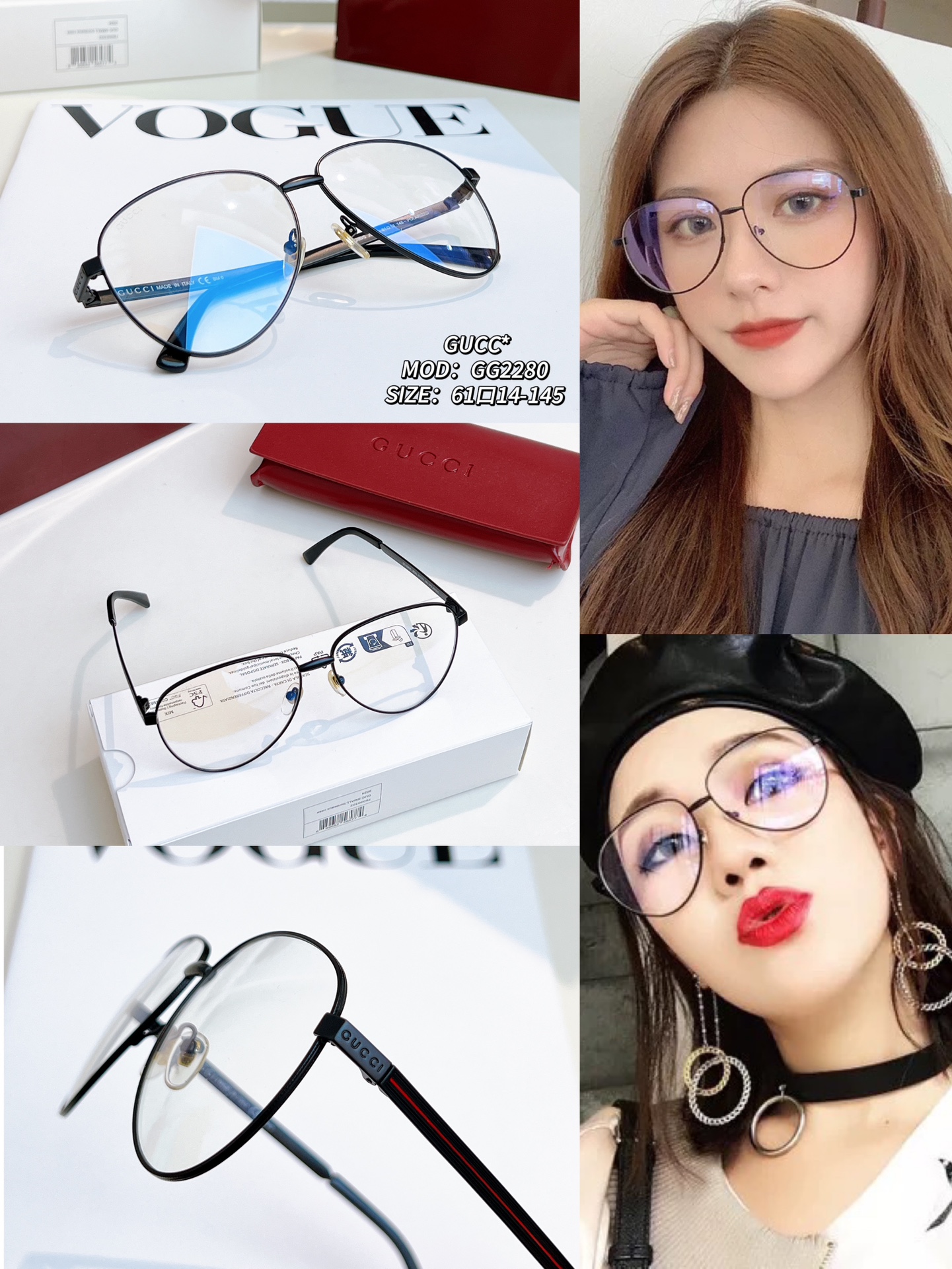 GUCC* MOD: GG2280 SIZE: 61口14-145