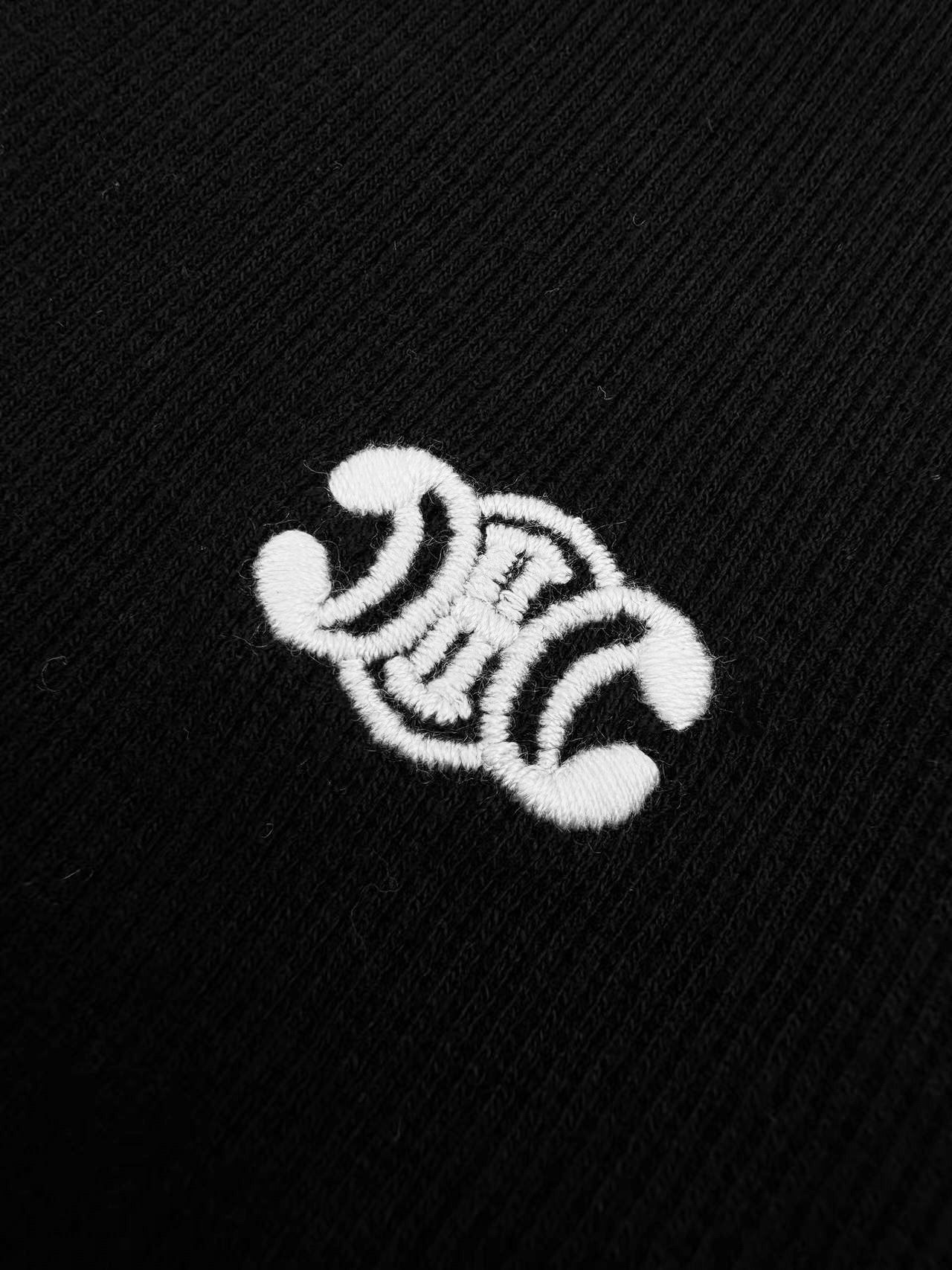 Celinee Men's Black Long Sleeve Cotton T-Shirt with Embroidery 5 i1756142746 5759 0
