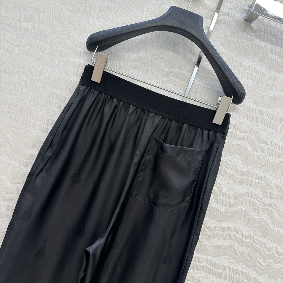 独家首发，原单品质💕 H系25s早秋新品💕Palefroi Remix图案定位印花真丝阔腿直筒裤！100