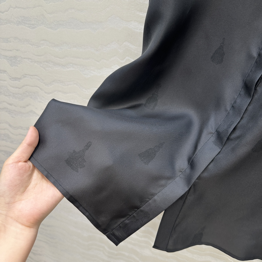 独家首发，原单品质💕 H系25s早秋新品💕Palefroi Remix图案定位印花真丝衬衫！100%真丝