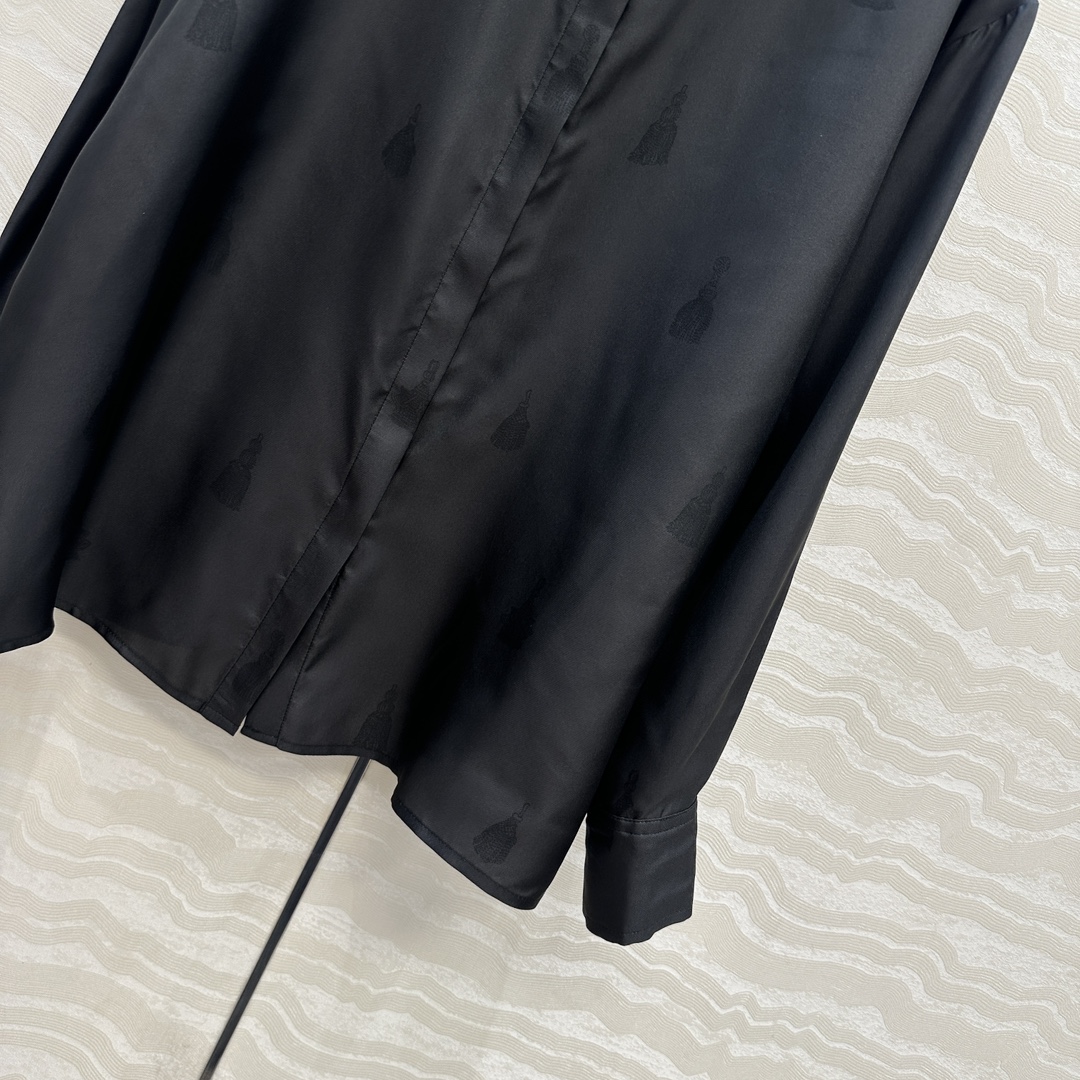 独家首发，原单品质💕 H系25s早秋新品💕Palefroi Remix图案定位印花真丝衬衫！100%真丝