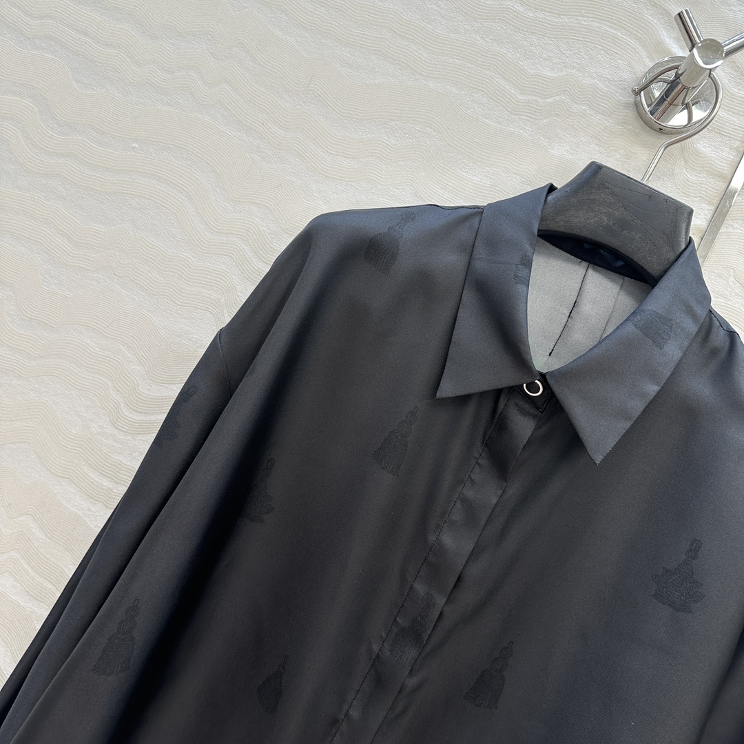 独家首发，原单品质💕 H系25s早秋新品💕Palefroi Remix图案定位印花真丝衬衫！100%真丝