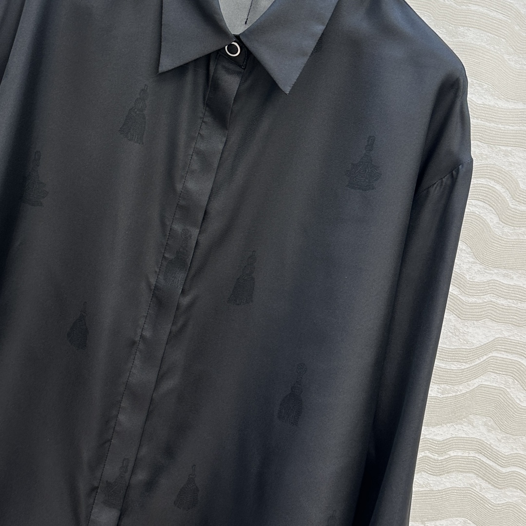 独家首发，原单品质💕 H系25s早秋新品💕Palefroi Remix图案定位印花真丝衬衫！100%真丝