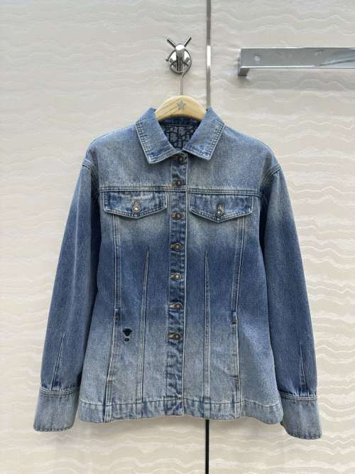 Miss D Women's Vintage Floral Denim Jacket, Slim Fit, Button-Down, Blue 1 Miss D Women's Vintage Floral Denim Jacket, Slim Fit, Button-Down, Blue