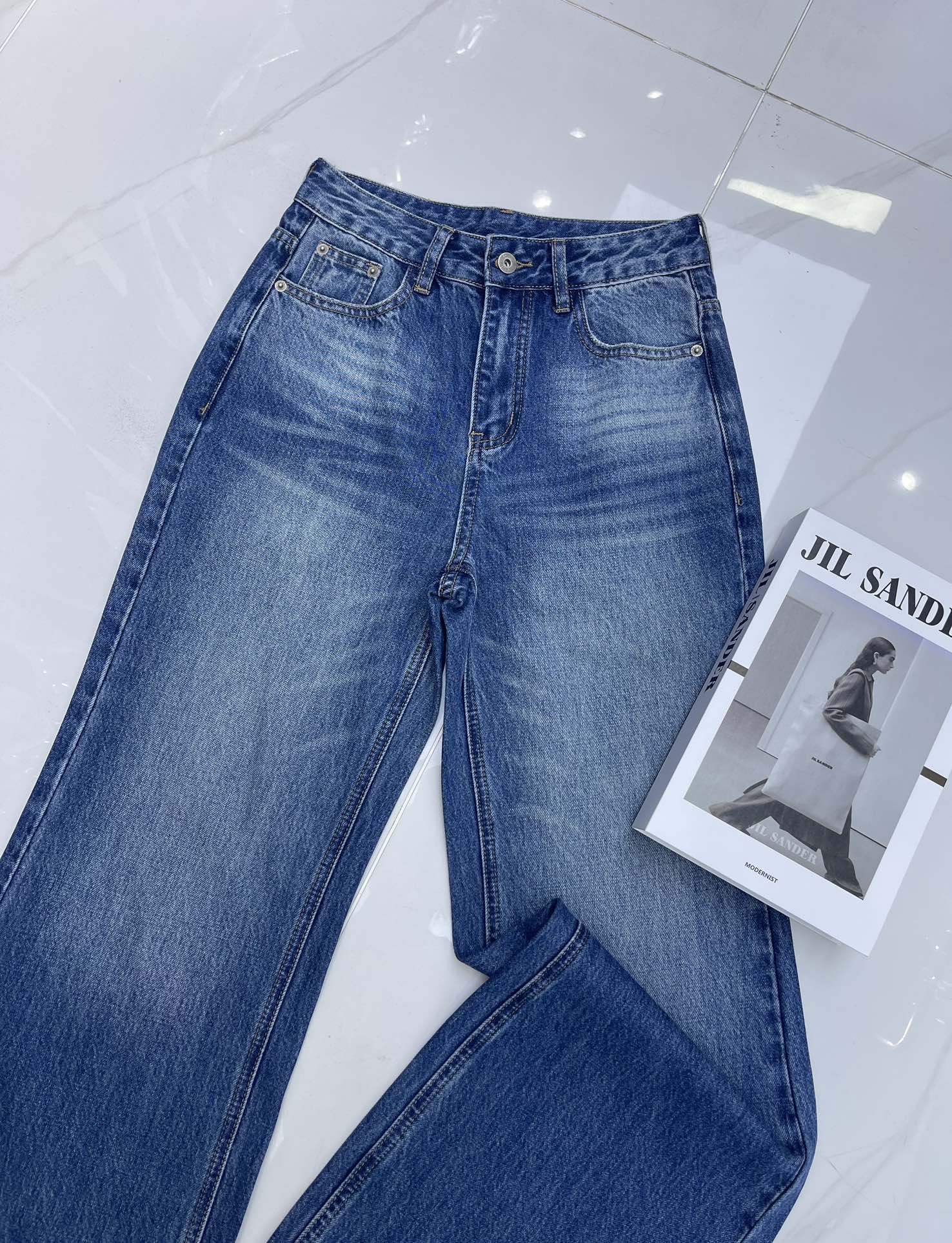 Loewe Inspired Flare Leg Jeans High Waist Denim Pants for Women 6 i1756179106 1878 2