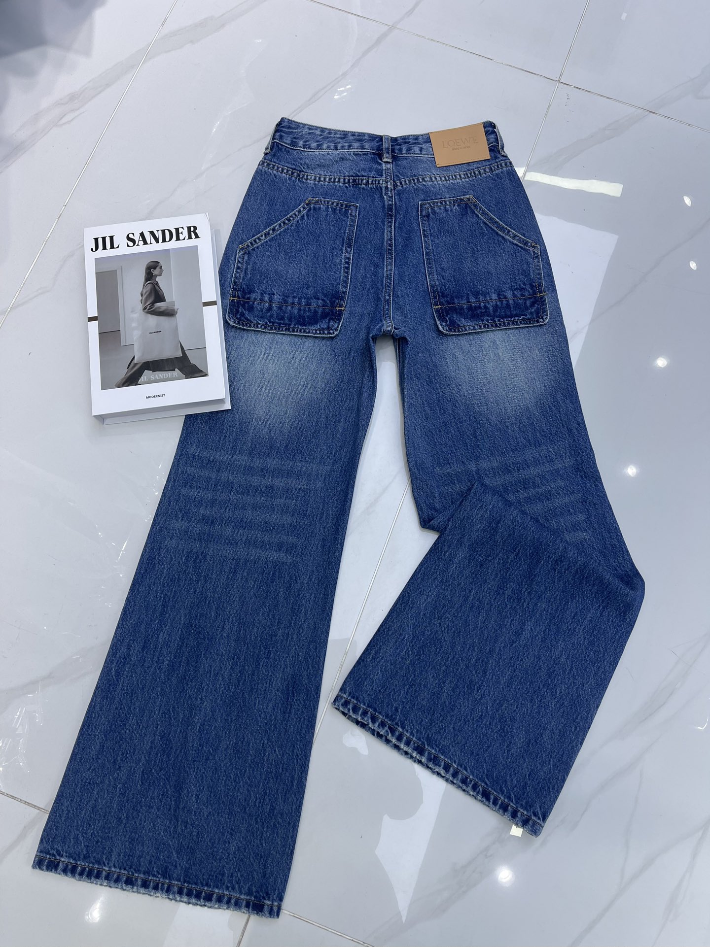 Loewe Inspired Flare Leg Jeans High Waist Denim Pants for Women 5 i1756179106 461 7
