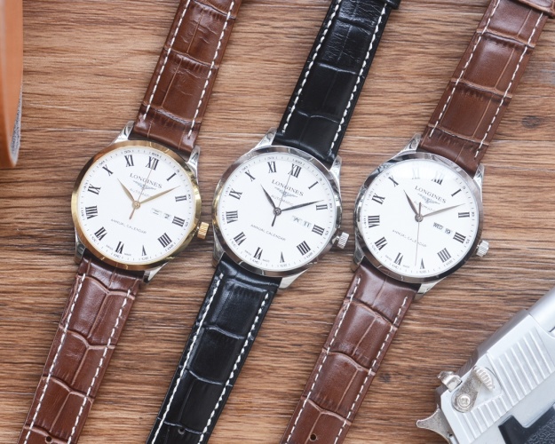 Longines Men's Automatic Watch with Leather Strap, Annual Calendar, 41mm 1 Longines Men's Automatic Watch with Leather Strap, Annual Calendar, 41mm